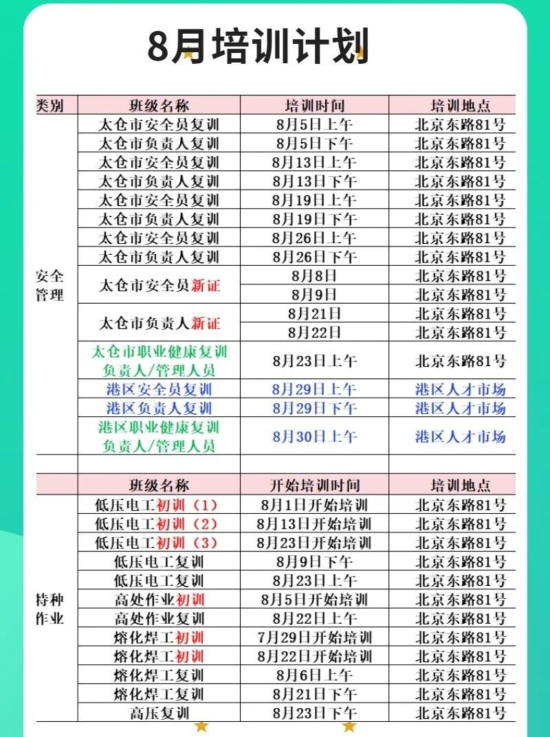 2024年8月培訓(xùn)考試安排已定，請悉知！(圖1)